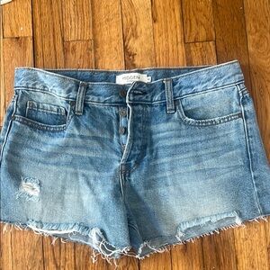Hidden Blue Denim Women's Shorts Button up